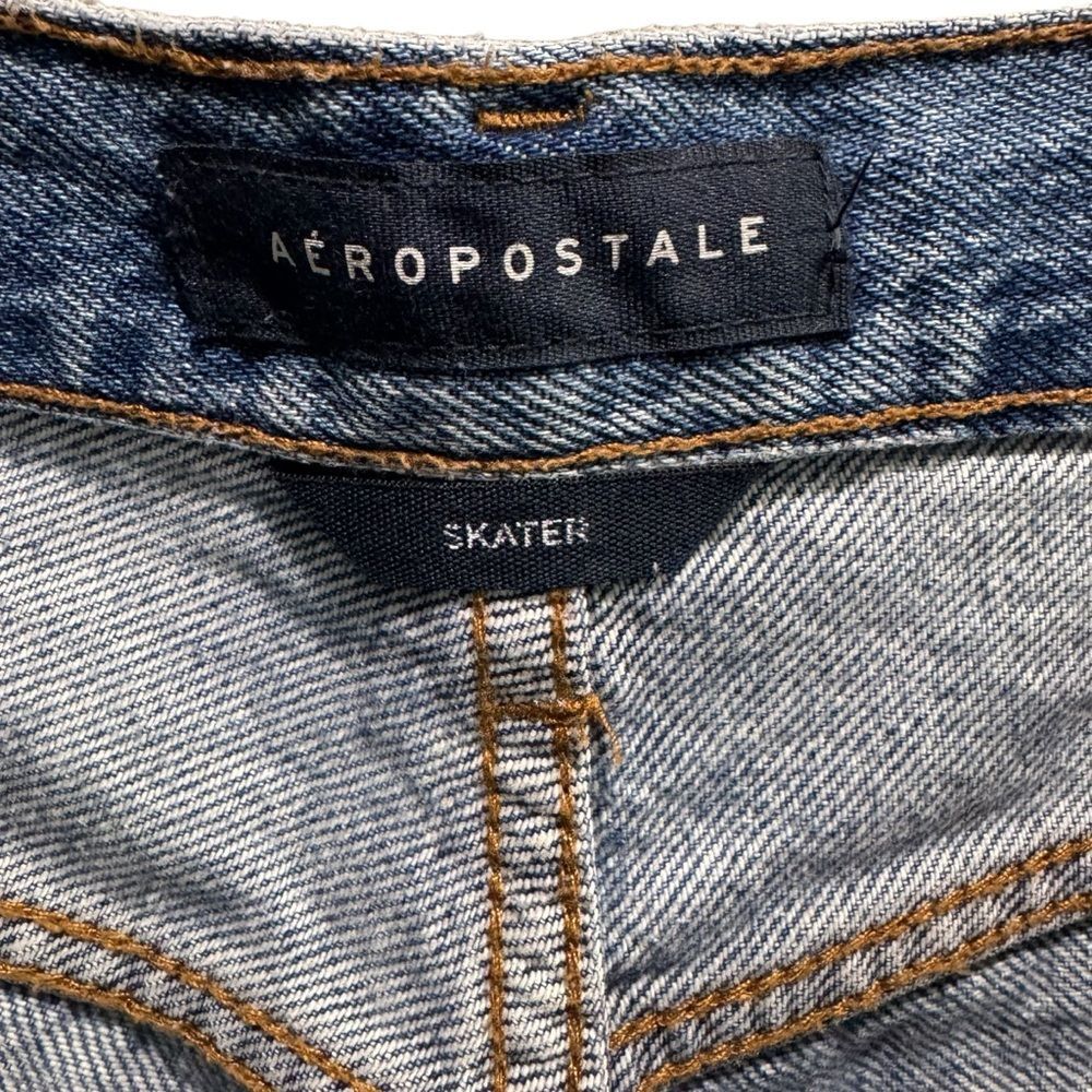 Aeropostale Denim Skater Shorts Distressed Vintage 90s Slouchy High Rise - Picture 10 of 12